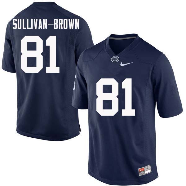 NCAA Nike Men's Penn State Nittany Lions Cameron Sullivan-Brown #81 College Football Authentic Navy Stitched Jersey OVC5798UJ